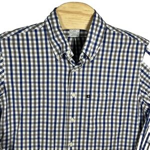 Brooks Brothers 346 Men Large Slim Fit Cotton Gingham Plaid Long Sleeve Shirt